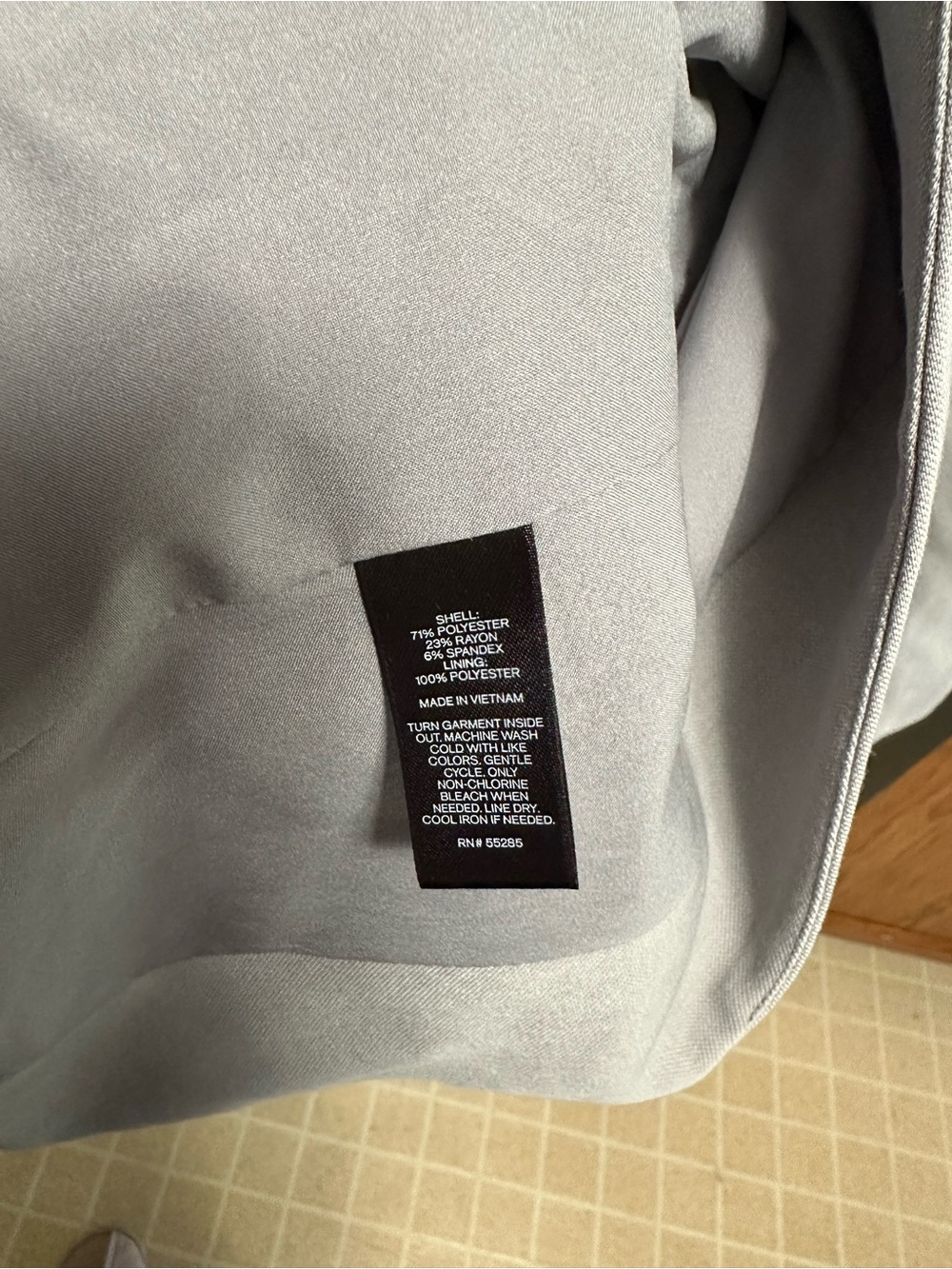 Express Light Gray Women's Tailored Zip-Pocket Blazer - Picture 6 of 6